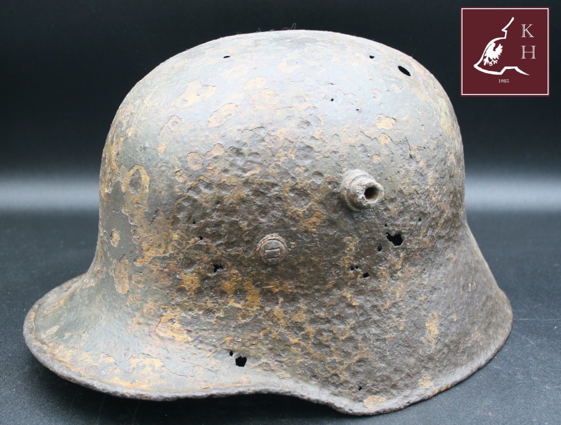 M16 Stahlhelm Glocke – German WW1 helmet shell (relic) - Karl Häuser